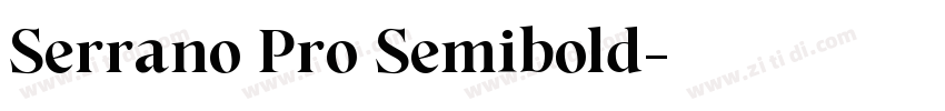 Serrano Pro Semibold字体转换